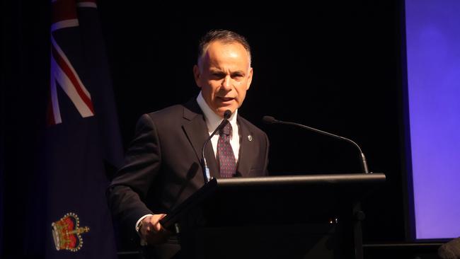 Victorian Leader of the Opposition John Pesutto MP at the Victorian Liberal state council conference on Sunday. Picture: Facebook / Liberal Victoria