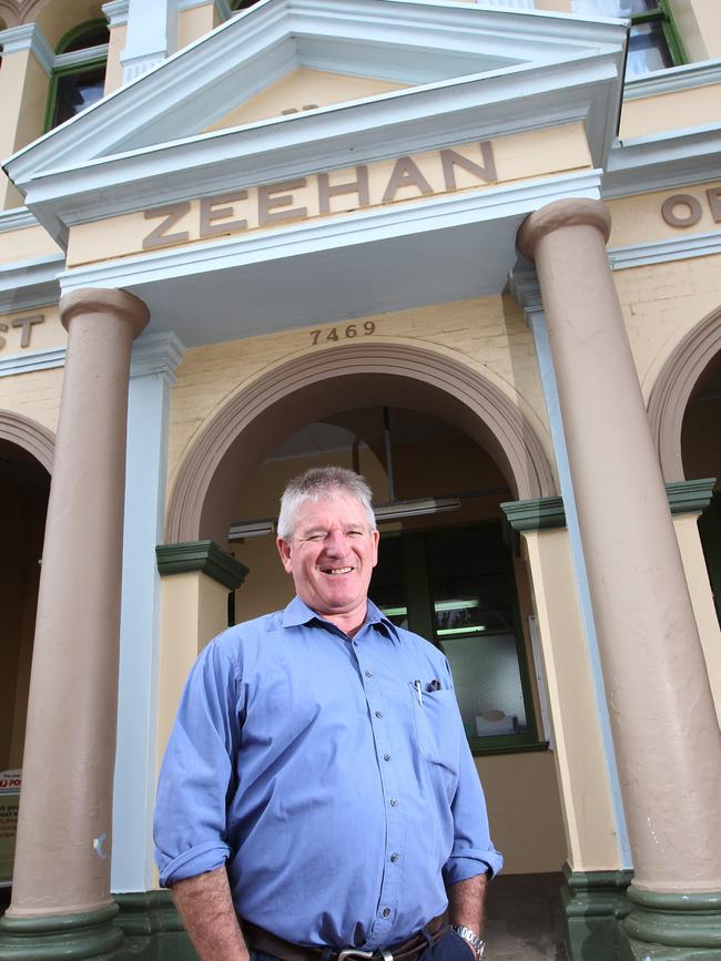 West Coast Mayor Phil Vickers outside the Zeehan Post Office