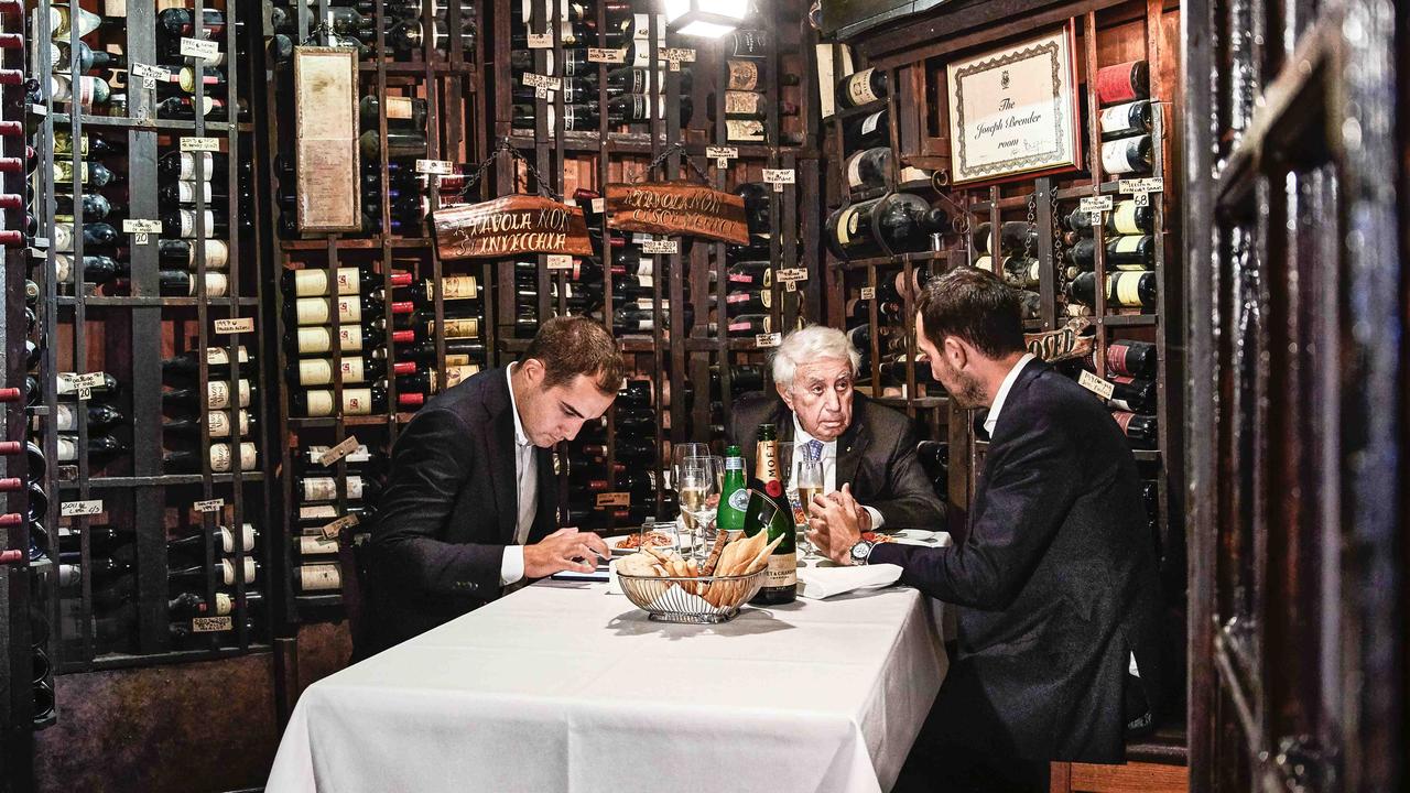 LIST-20190330 EMBARGO FOR LIST 30 MARCH 2019NO REUSE WITHOUT PERMISSION FEE APPLIESHarry Triguboff with grandsons Daniel and Ariel, on location at Beppi's Pic : Nic Walker