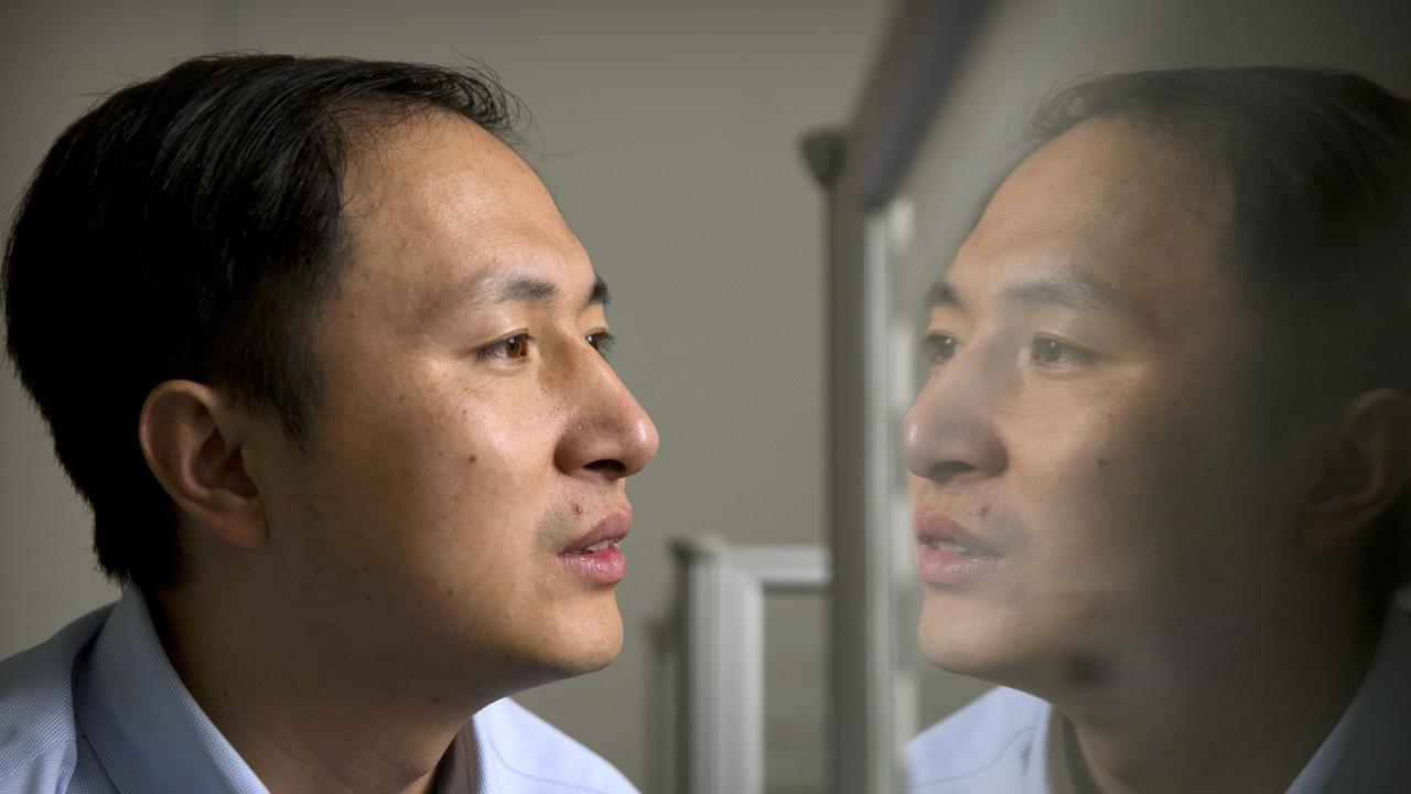 Chinese scientist He Jiankui claims he helped make world’s first genetically edited babies: twin girls whose DNA he said he altered. Picture: AP/Mark Schiefelbein