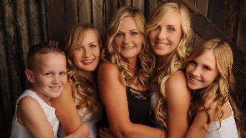 Michelle Wolff with children Kobi, Kasey, Jacinda and Sophie. Picture: Supplied