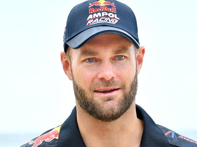 Boost Mobile Gold Coast 500 winner, Shane van Gisbergen at Surfers Paradise Beach.Monday October 31, 2022. Picture John Gass