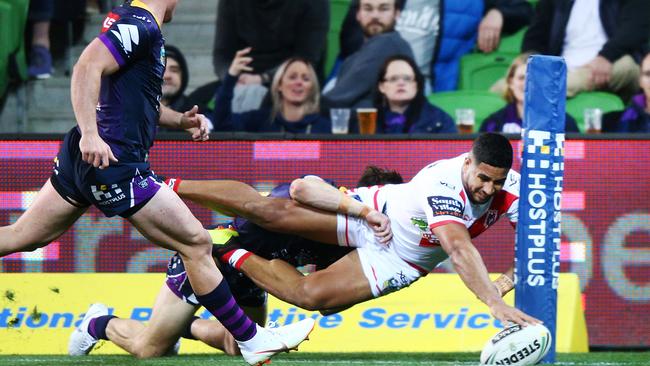 Gareth puts Nene in the corner. (Michael Dodge/Getty Images)