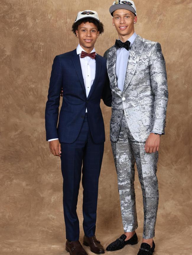 Dyson Daniels (right) with his younger brother Dash.