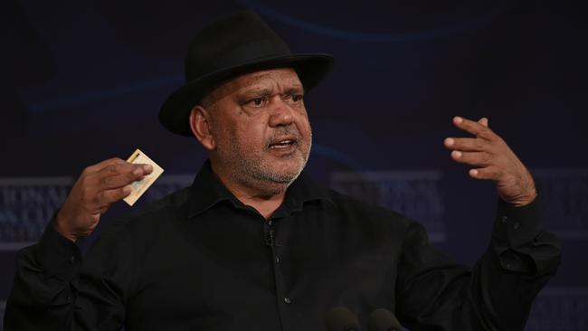 Noel Pearson addresses the National Press Club of Australia in Canberra. Picture: NCA NewsWire / Martin Ollman