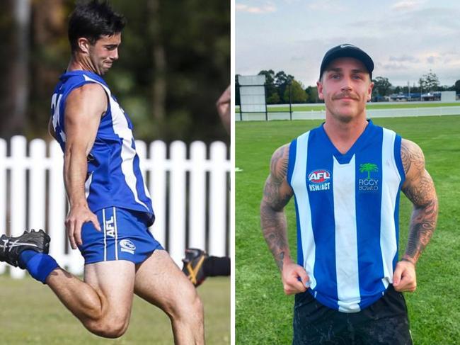 Fresh signings for the Figtree Kangaroos. Brandon Lagana (left) and Jacob May (right). Photos: Figtree AFC Facebook Page