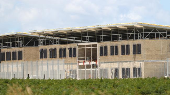 The new wing under construction at Mount Gambier Prison. Picture: Tait Schmaal