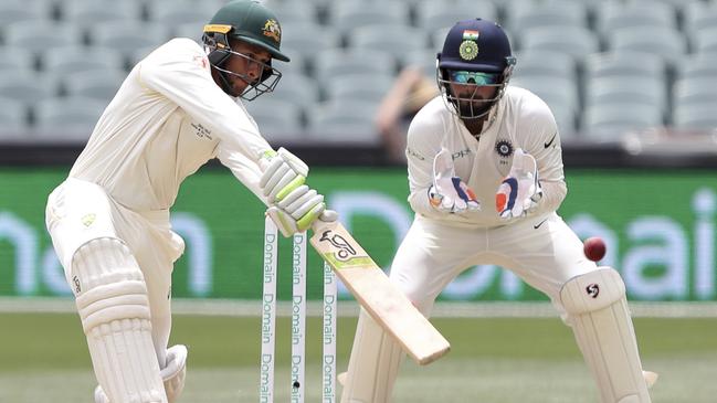 Indian keeper Rishabh Pant delivered a ‘sledge’ to Aussie Usman Khawaja. Picture: AP