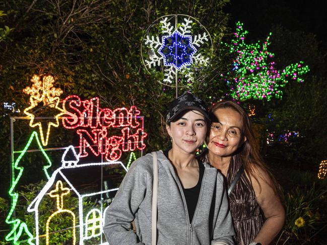 Caroline Oliver and mum Emie Oliver at Toowoomba's Christmas Wonderland in Queens Park, Saturday, December 7, 2024. Picture: Kevin Farmer