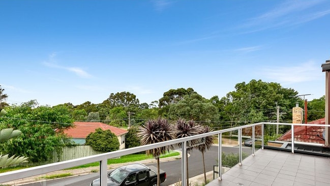 The townhouse has impressive park views from its front balcony.