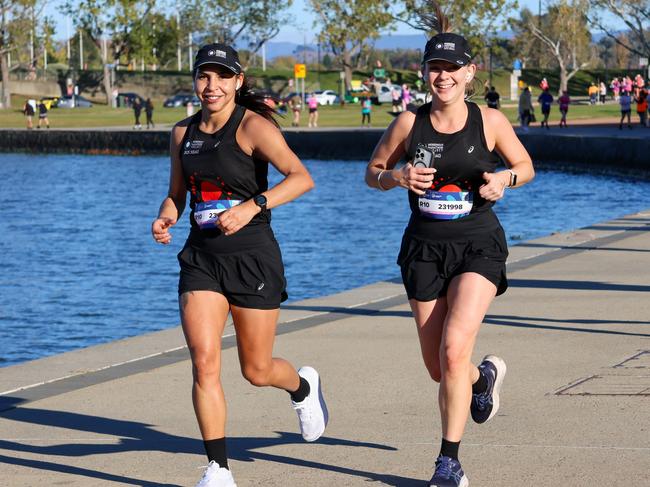 Sharman Williams (left) is preparing to take on one of the world's most famous marathons in New York later this year. Picture: Korey Summers