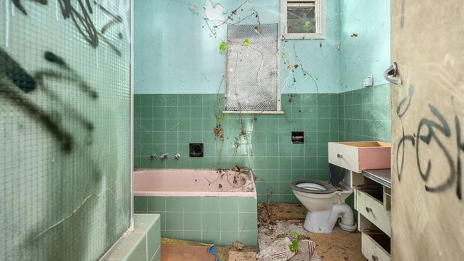 With plant life growing into the bathroom and damage to floors, the home was deemed too unsafe to enter.