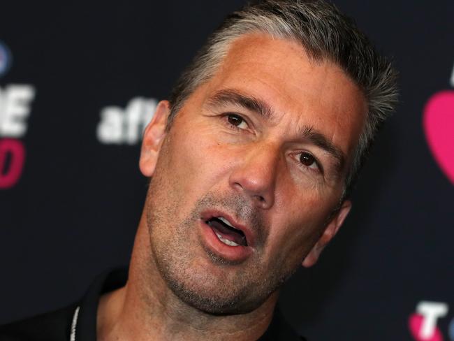 Last day of the AFL Trade Period at Marvel Stadium.   Carlton list manager Stephen Silvagni talks with the media during the final day of the AFL Trade Period at Marvel Stadium  .Picture: Michael Klein.