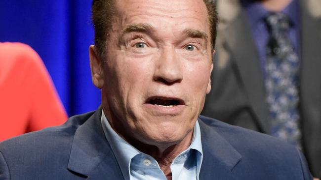 Arnold Schwarzenegger attends "The New Celebrity Apprentice" Q & A and Red Carpet Event At Universal Studio, Universal City, California, on December 9, 2016. / AFP PHOTO / RICHARD SHOTWELL