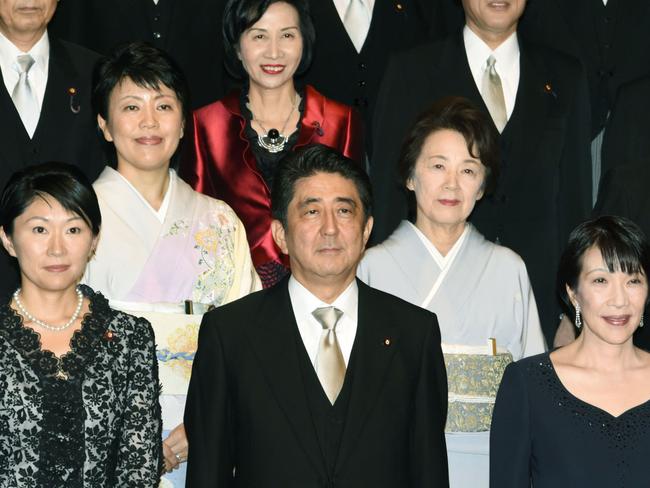 Prime Minister Shinzo Abe brought in a new set of female ministers last September.