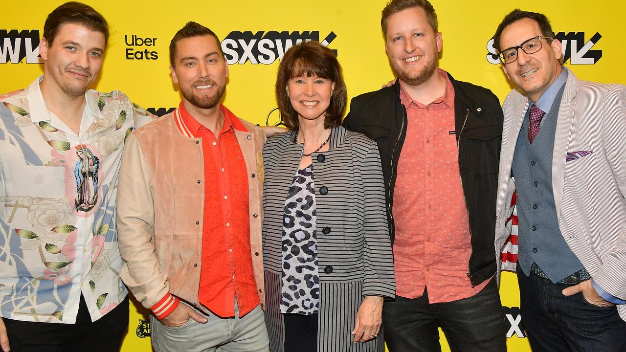 Stars of ‘The Boy Band Con’ at it’s premiere at SXSW this week. Picture: Matt Winkelmeyer