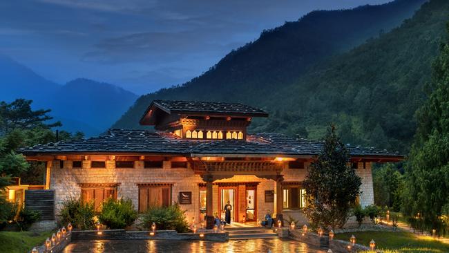 The newly opened andBeyond Punakha River Lodge in Bhutan.