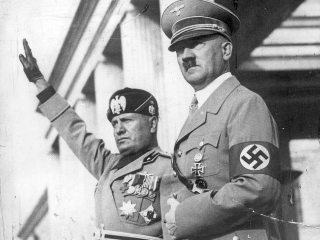 Benito Mussolini and Adolf Hitler in Berlin. File picture