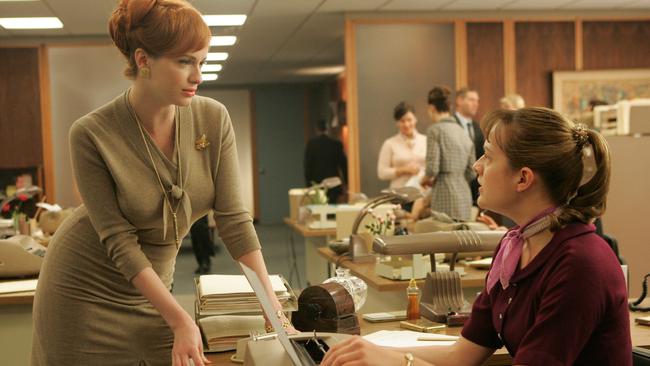 Hendricks was a breakout star in Mad Men, playing Joan Holloway opposite Elizabeth Moss as Peggy Olson. Picture: Supplied.