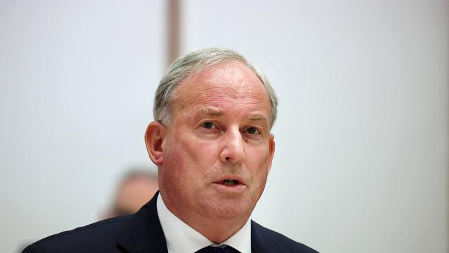 Aged Care Services Minister Richard Colbeck was grilled by senators following large COVID-19 outbreaks at facilities across Australia. Picture: NCA/Gary Ramage