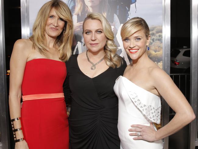 Wild at heart ... Laura Dern, author Cheryl Strayed and Reese Witherspoon attend the LA premiere of Wild. Pictures: Invision for Fox Searchlight/AP