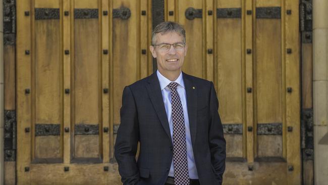 University of Adelaide vice-chancellor Peter Hoj said the $41m surplus in 2020 was due to more international students staying enrolled than expected. Picture: Roy VanDerVegt.