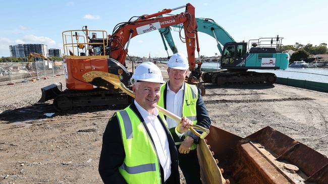 Lewis Land CEO Brett Draffen with Head of Development Michael Long. Picture Glenn Hampson