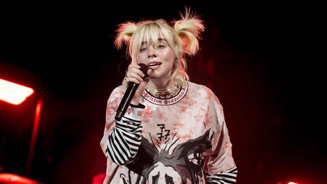 Singer-songwriter Billie Eilish performs during the Austin City Limits (ACL) Music festival at Zilker Park on October 9, 2021 in Austin, Texas. (Photo by SUZANNE CORDEIRO / AFP)