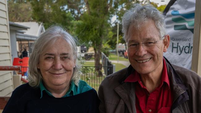 Cherry and Rod McPherson of Little Bella Creek Road are excited about the pumped hydro, but want to know what legacy the project will leave behind. Picture: Christine Schindler