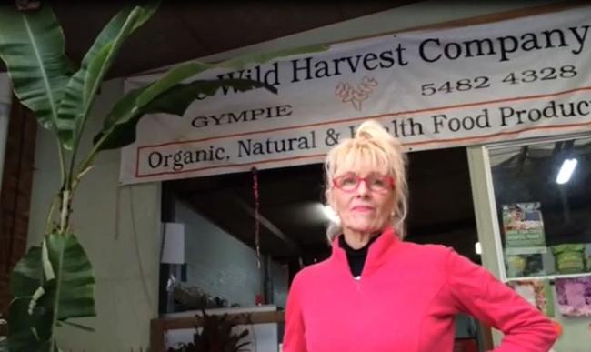 HOLE IN ROOF: Wild Harvest Company owner Barbara Tiplady after the June 11 incident.