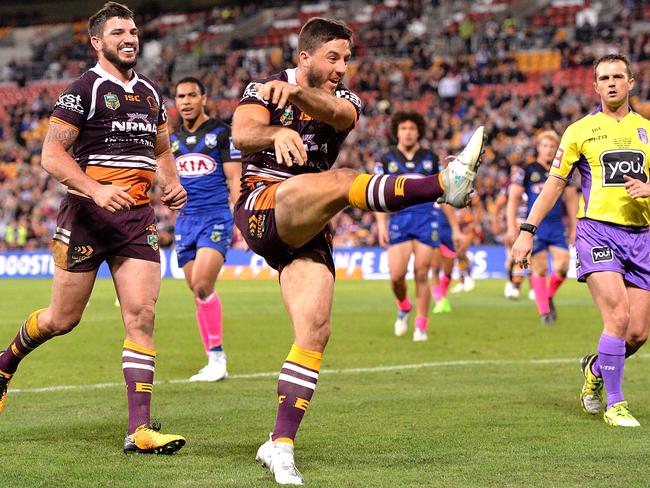 Ben Hunt of the Broncos celebrates.