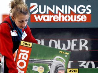 AUSTRALIA - JULY 02: Employees work inside a Bunnings Warehouse in Sydney, Australia, on Monday, July 2, 2007. Australian employers hired almost twice as many workers as economists forecast in August as miners expanded to meet soaring Chinese demand for commodities and retailers opened new stores. (Photo by Grant Turner/Bloomberg via Getty Images)