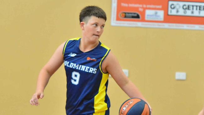 Victoria Goldminers Sam Taylor during the Australian Country Junior Basketball Cup. Picture: Tony Long