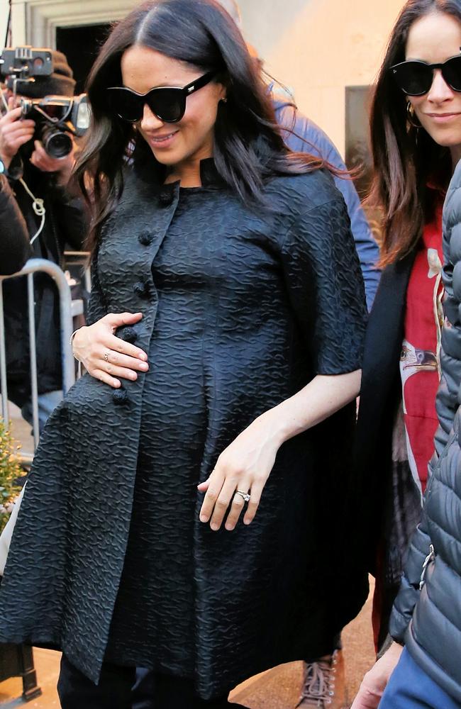 Meghan leaves the Surrey Hotel after lunch in New York City. Picture: Christopher Peterson / SplashNews.com 