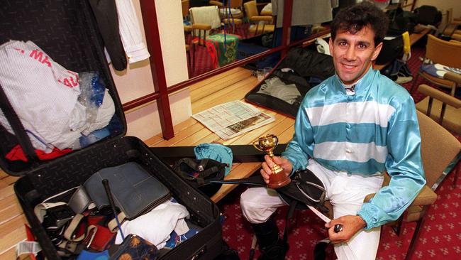 John Marshall in the jockeys’ room after the 1999 Melbourne Cup.