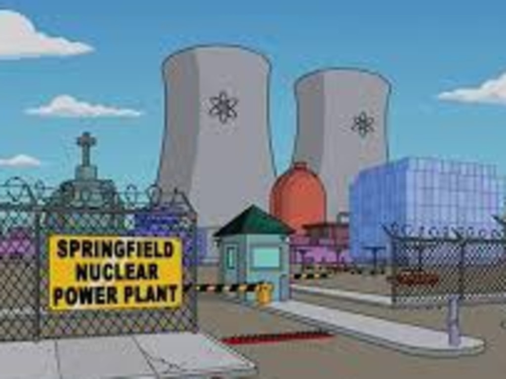 The Springfield Nuclear Power Plant from, The Simpsons. Dr Joanne Lackenby says for many Australians base their understanding of nuclear power from the show. Picture: Supplied