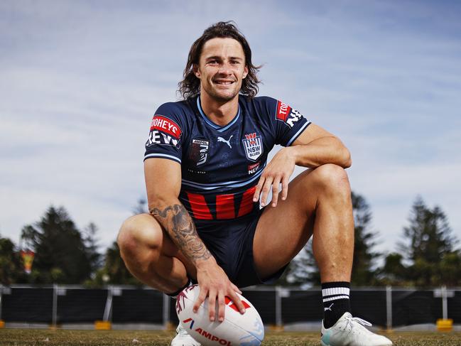 WEEKEND  TELEGRAPHS - 25/5/23MUST NOT PUBLISH BEFORE CLEARING WITH PIC EDITOR - NSW Blues State of Origin players pictured at training this morning in Coogee. Nicho Hynes pictured. Picture: Sam Ruttyn