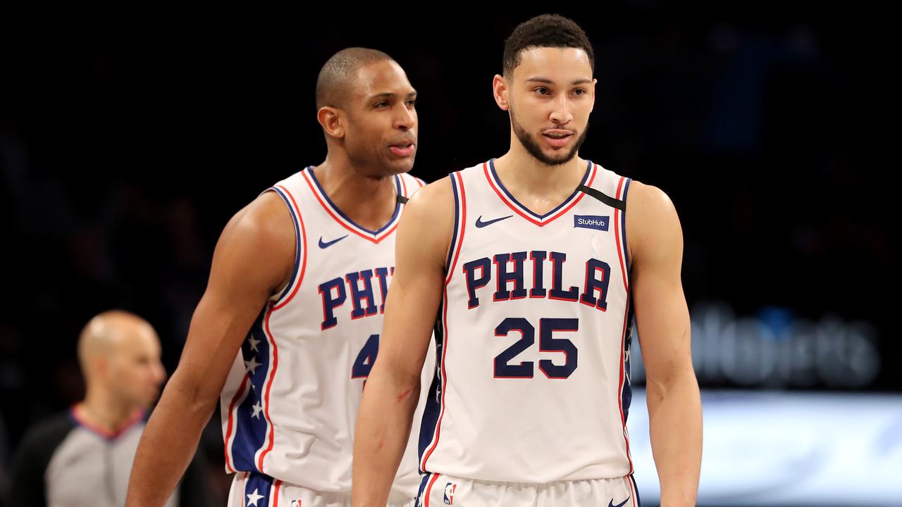 Ben Simmons appeared to re-injure his back.