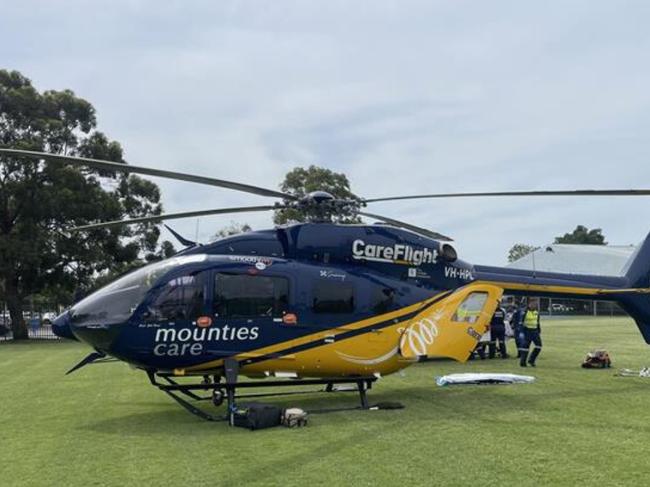 Three teenagers have been transported to hospital with burns after a science experiment went wrong in NSW's Central Coast. Picture: Supplied