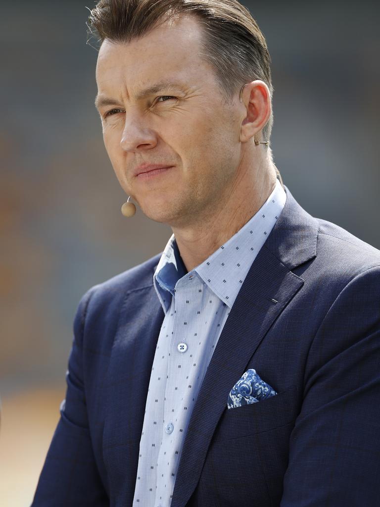 Brett Lee commentates for Fox Cricket.