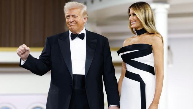 The Trumps at the Commander-in-Chief Ball. Picture: Getty Images