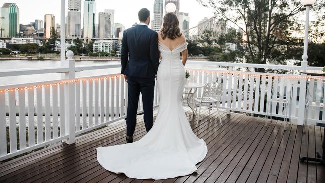 Wedding of Lucy Follent and Zachary Howarth. Picture: Anna Tomlinson