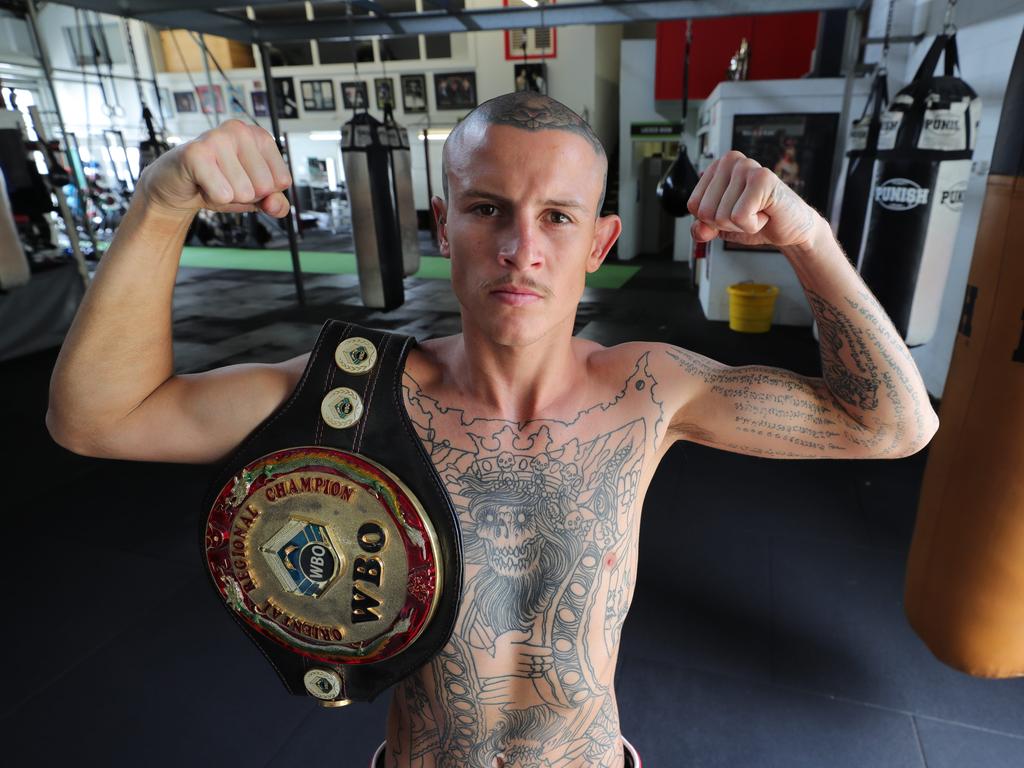 Jacob Ng at Matrix Boxing Gym, ready for his upcoming fight. Picture Glenn Hampson