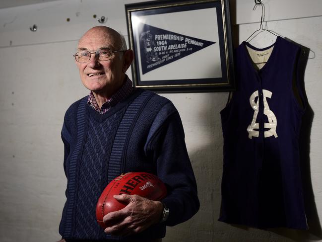 South Adelaide premiership hero Bryan Ploenges at St Marys Oval, where South Adelaide first expanded to and used as a training base during the 60s. Picture: Bianca De Marchi