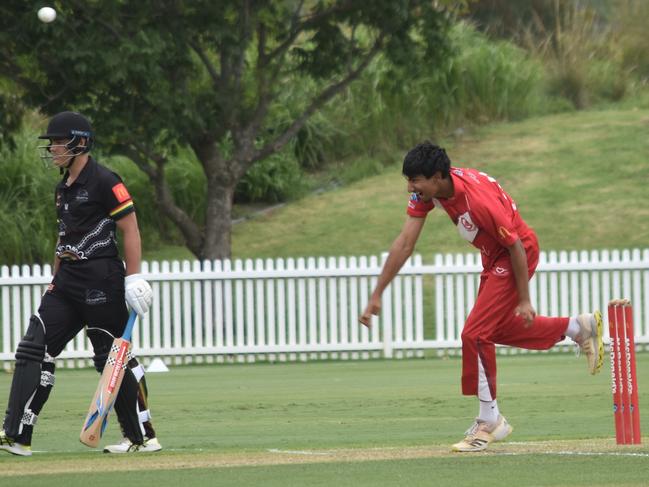 Rishab Shah bowls for St George. Picture: Sean Teuma