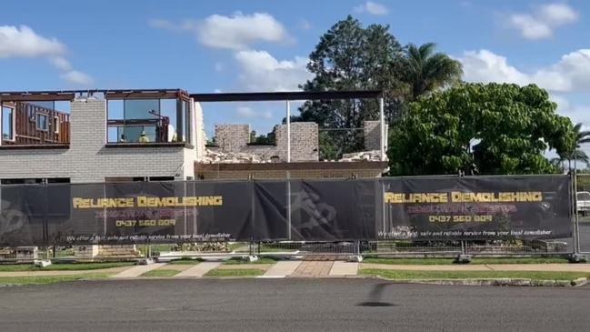 Historic house being demolished