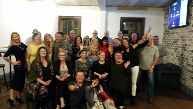 The 30-year school reunion held in 2018 at the Oatley Pub, which Caddick attended. Picture: Supplied