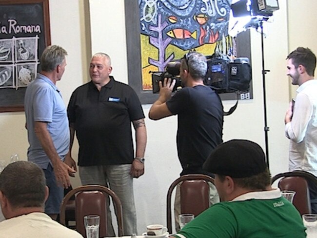 Newman interviewing Mick Gatto on Thursday.