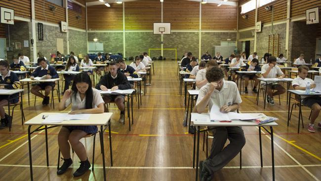 Students sit their HSC exams. Picture: Melvyn Knipe