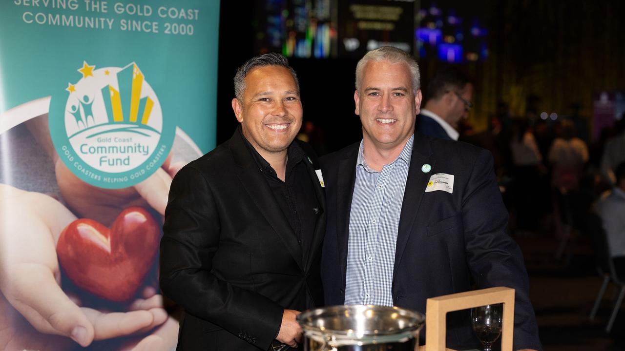 Greg Yong, Martin Hall at the YP Gold Coast City Leaders Forum, 2023. Picture: Celeste Humphrey